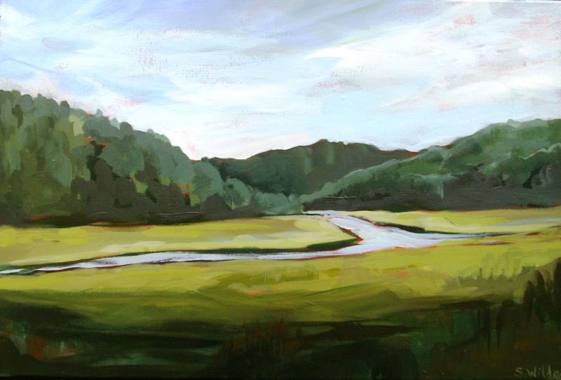 Tidal Marsh, acrylic, Sarah Wilde
